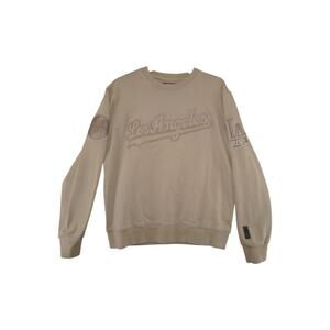 Pro Standard LA Dodgers Crewneck Sweatshirt Beige Tan Size Small MLB